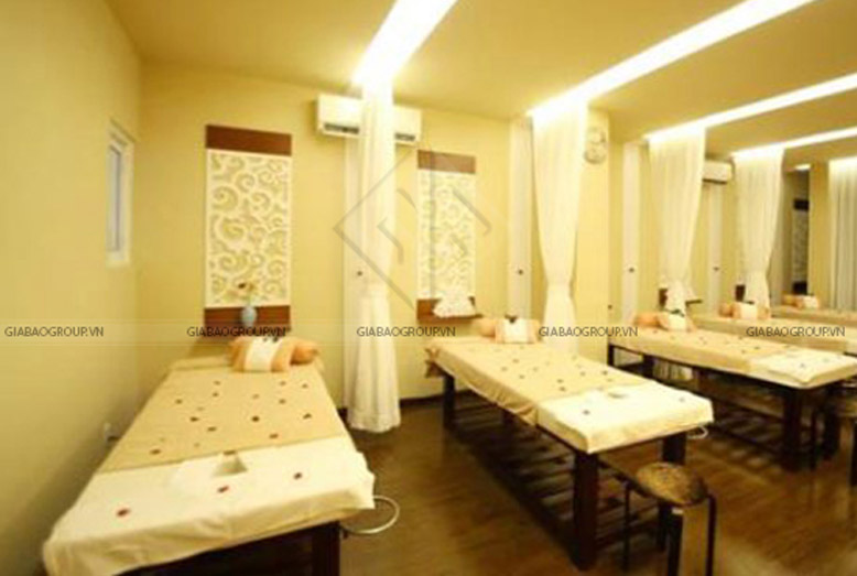 Phòng làm đẹp được thiết kế nội thất spa với nội thất đơn giản