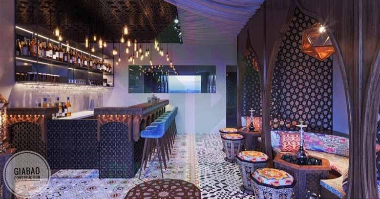 Thiết kế quầy bar quán cafe phong cách Ba Tư ấm áp và ấn tượng