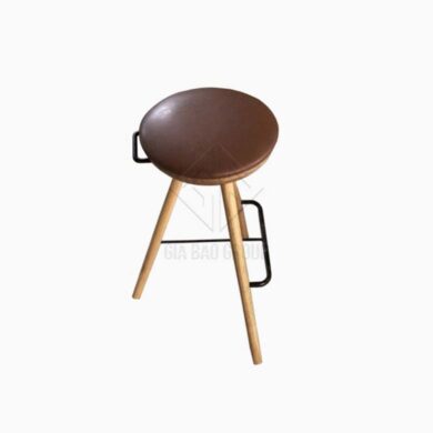 Ghế gỗ tròn lót nệm ( GN-017 )