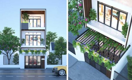 Thiết kế và thi công nhà phố 3 tầng hiện đại đẹp mê mẩn tại Long An
