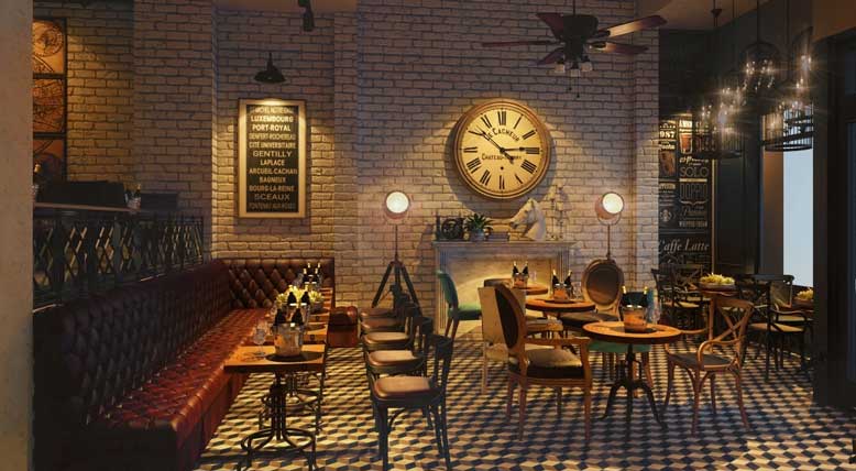 Thiết kế nội thất quán cafe theo phong cách vintage