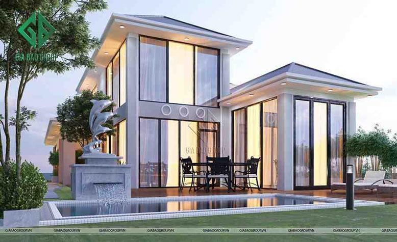 Biệt thự đẹp 2 tầng kiểu Châu Âu hiện đại, tinh tế và sang trọng