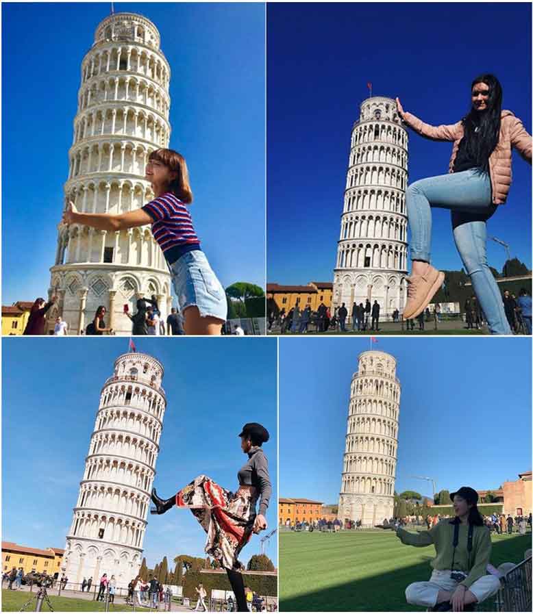 Check in tháp nghiêng Pisa tại miền trung nước Ý