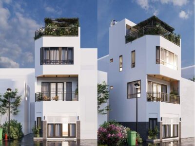 Mẫu nhà phố 1 trệt 2 lầu quận Tân Bình thiết kế hiện đại với 5x 8,5m