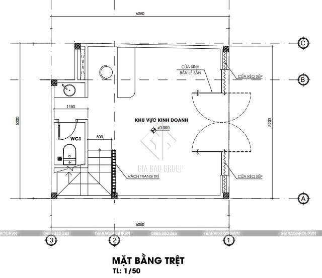 Mặt bằng tầng một theo lối thiết kế hiện đại