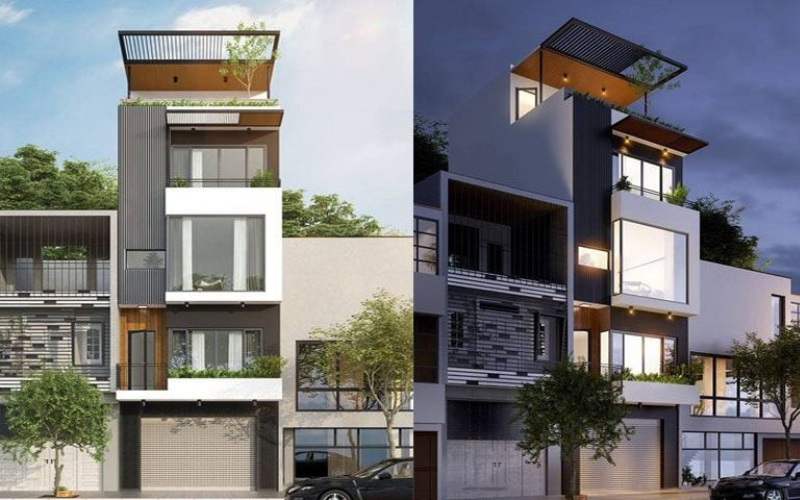100+ mẫu thiết kế nhà phố 4 tầng hiện đại đẹp giá rẻ 2023