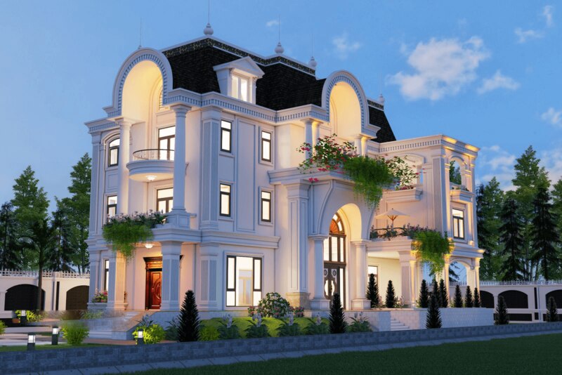 Thiết kế nhà biệt thự đòi hỏi cả thiết kế về ngoại thất và nội thất
