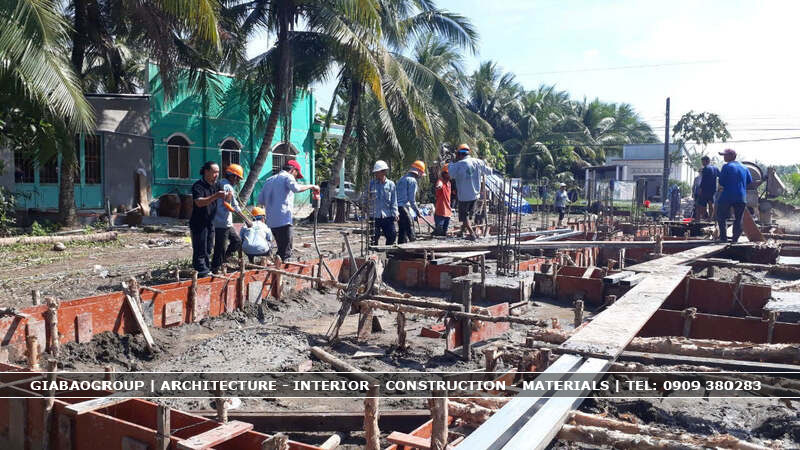 Thi công nền móng và hệ thống cốt thép đảm bảo tiêu chuẩn kỹ thuật