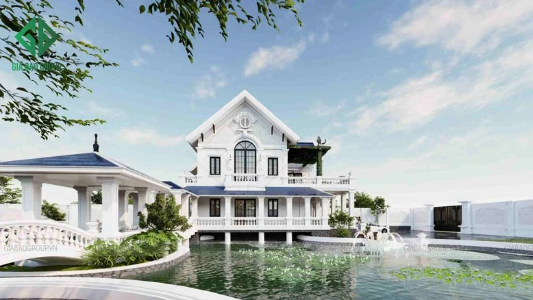 Thiết kế hành lang trong bố cục tổng thể của biệt thự 2 tầng