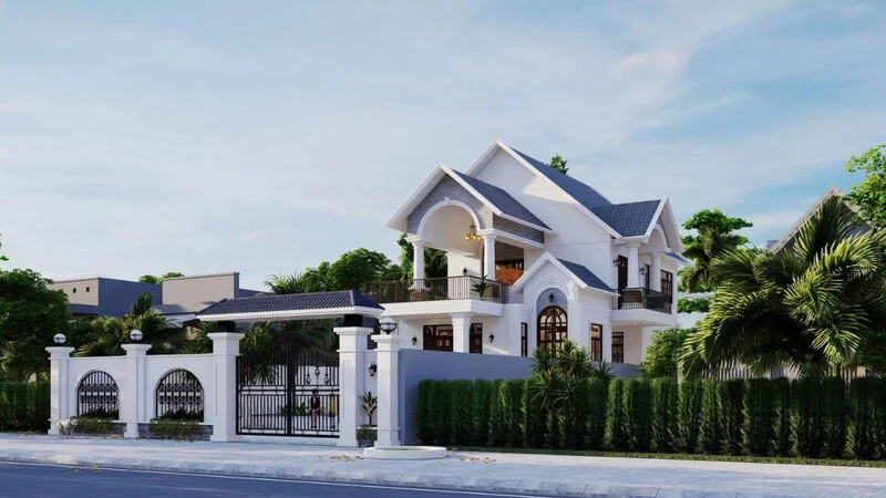 Biệt thự mái thái thường có thiết kế không gian mở, tạo cảm giác thoải mái và thư giãn
