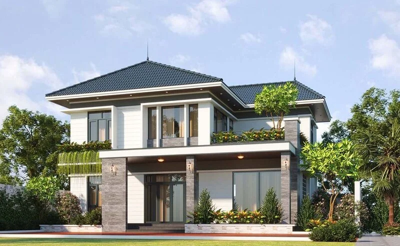 Biệt thự mái thái phong cách hiện đại sang trọng