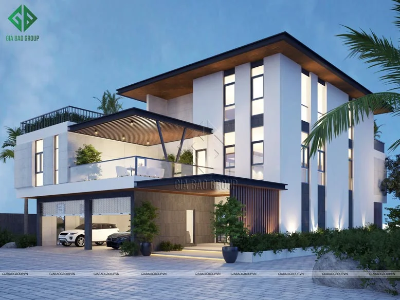Các mẫu biệt thự hiện đai có màu sắc đa dạng