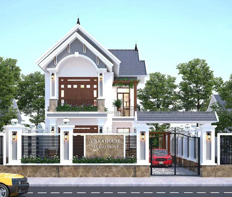 Phong cách thiết kế biệt thự 1 trệt 1 lầu mái Thái