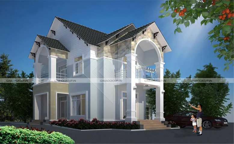 Thiết kế nội thất biệt thự mái thái 2 tầng 
