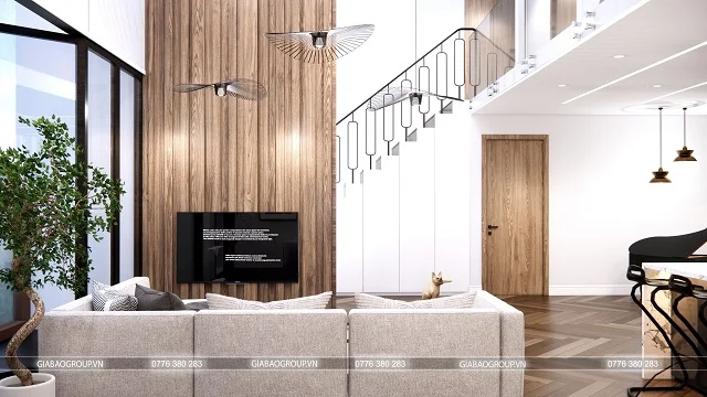 Không gian tiếp khách sau cải tạo căn hộ phong cách hiện đại