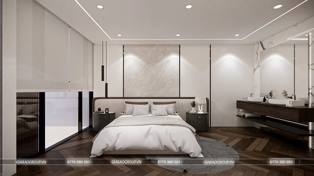 Không gian phòng ngủ cho người lớn sau cải tạo căn hộ phong cách hiện đại