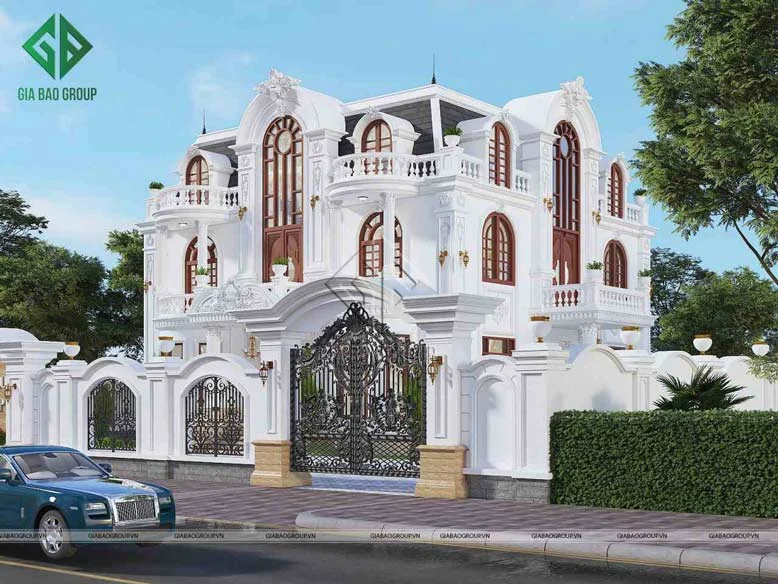 Kết cấu trong mẫu biệt thự cổ điển có sự phân chia hợp lý, khoa học