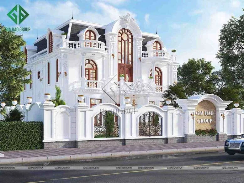 Hành lang căn biệt thự đậm chất cổ điển, chỉnh chu, sang trọng