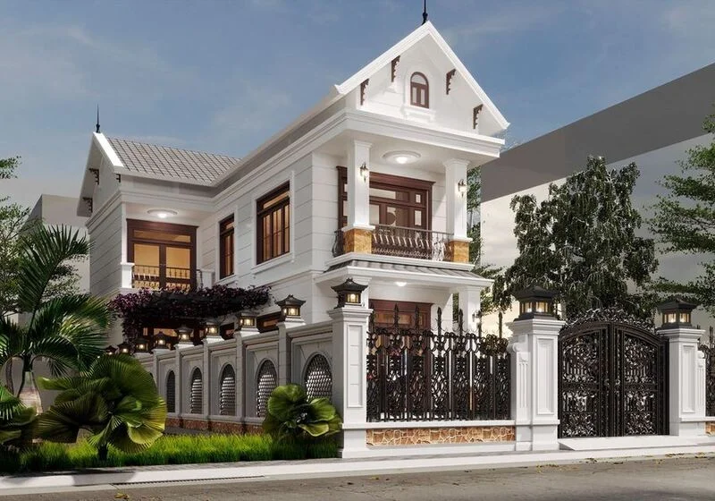 Mẫu nhà phố 2 tầng 5x15 mái Thái