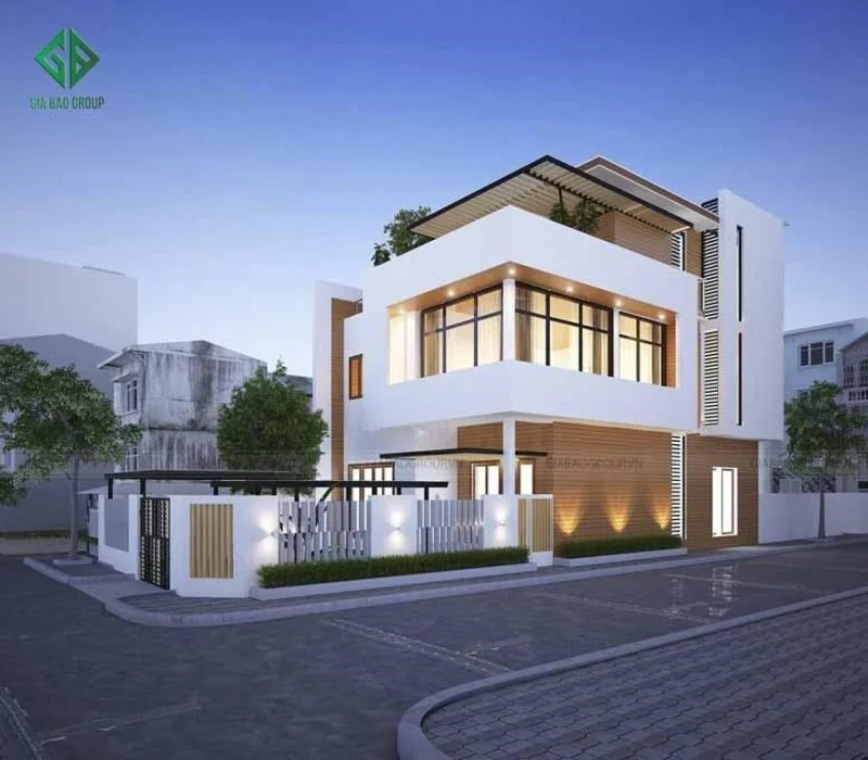Mẫu nhà phố 2 tầng 5x17m2 có 2 mặt tiền