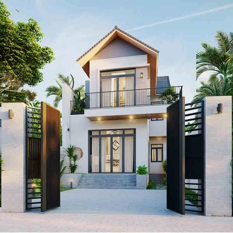 Mẫu nhà phố 2 tầng mái thái 5x20