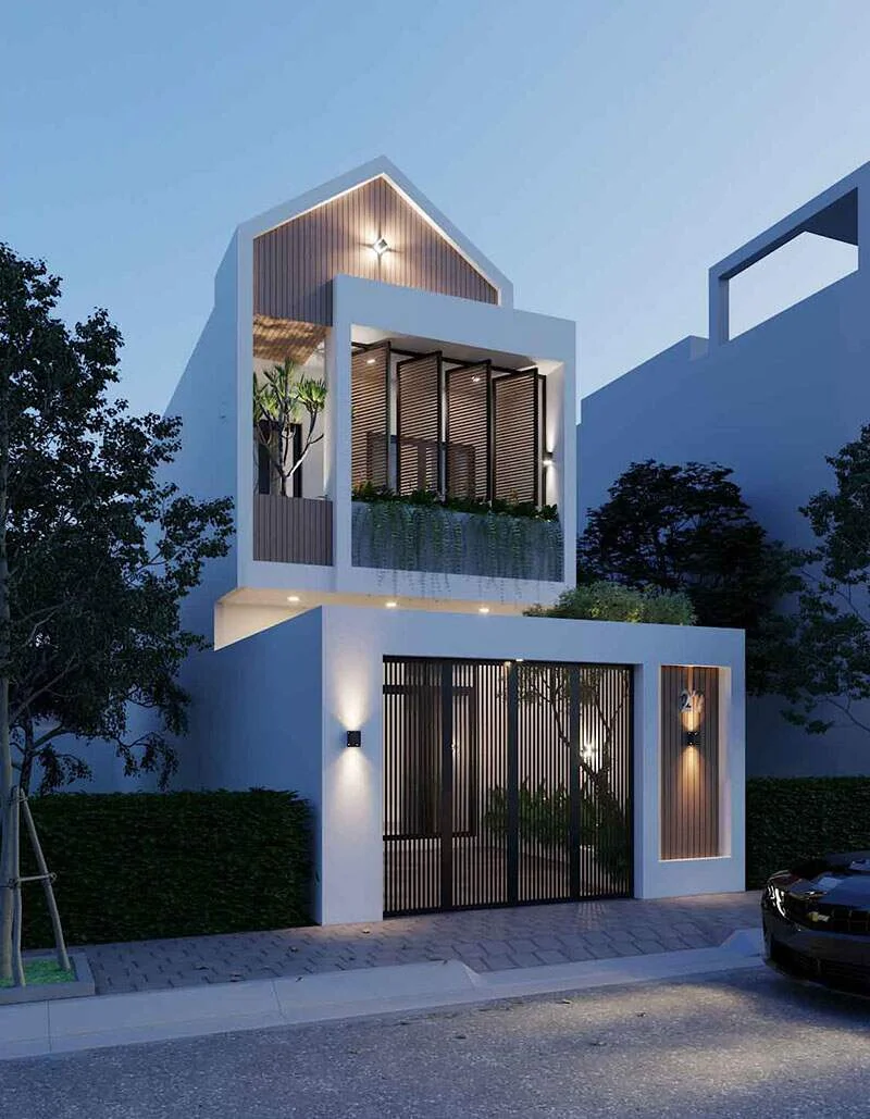 Mẫu nhà phố đẹp 2 tầng 5x20 hiện đại, thời thượng