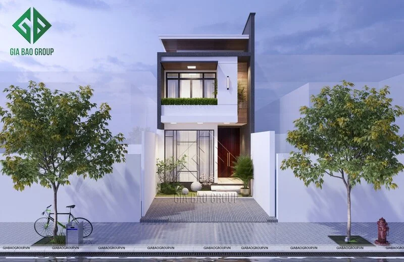 Nhà phố 5x20 2 tầng được Gia Bảo Group thực hiện