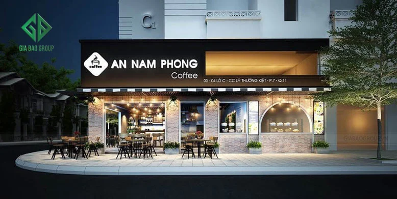 Thiết kế quán cà phê phong cách châu Âu thời thượng