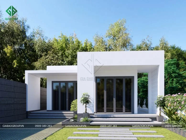 Thiết kế nhà mái bằng hiện đại