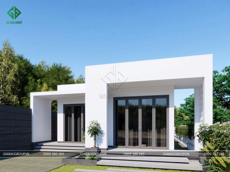 Chi phí xây dựng của mẫu nhà 1 tầng mái bằng