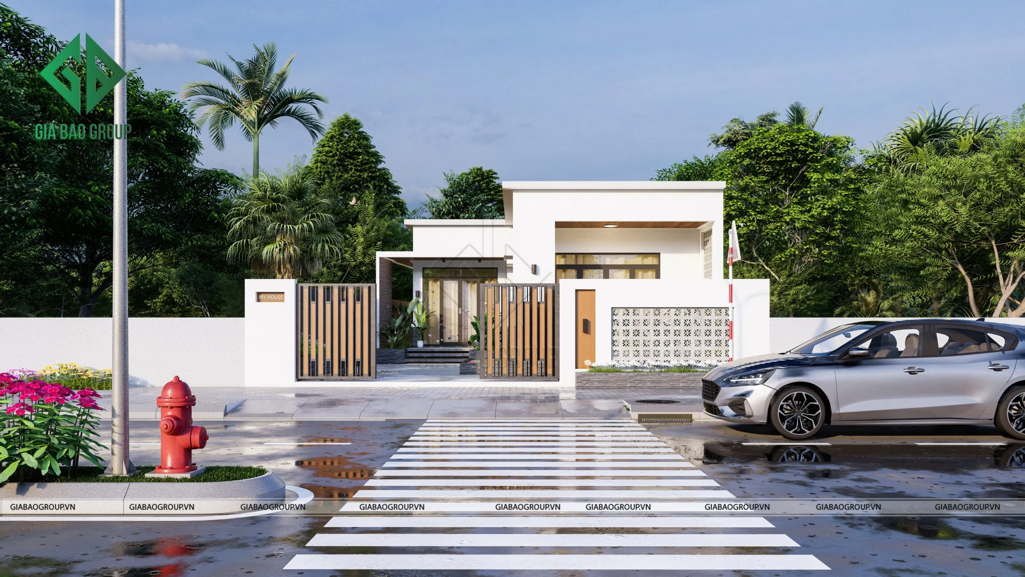 Nhà cấp 4 mái bằng hiện đại trẻ trung nhưng không kém phần sang trọng