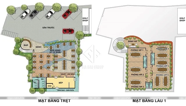 Bố trí công năng của nhà hàng