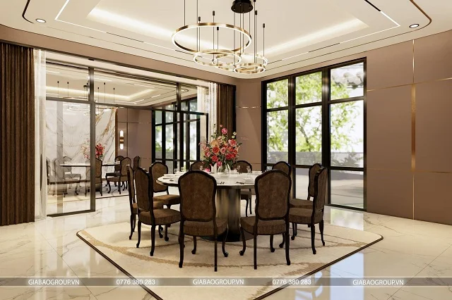 Phòng VIP xứng tầm khách hàng dự án nhà hàng Món Ăn Ngon