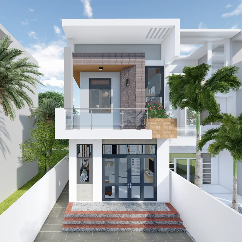 Mẫu nhà ống 2 tầng 3 phòng ngủ giá rẻ