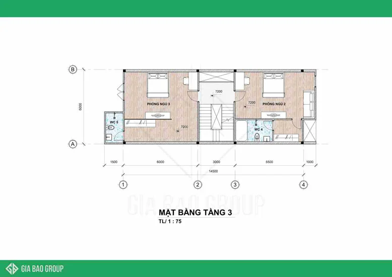Chi tiết đặc điểm tầng 3 của mẫu nhà phố hiện đại