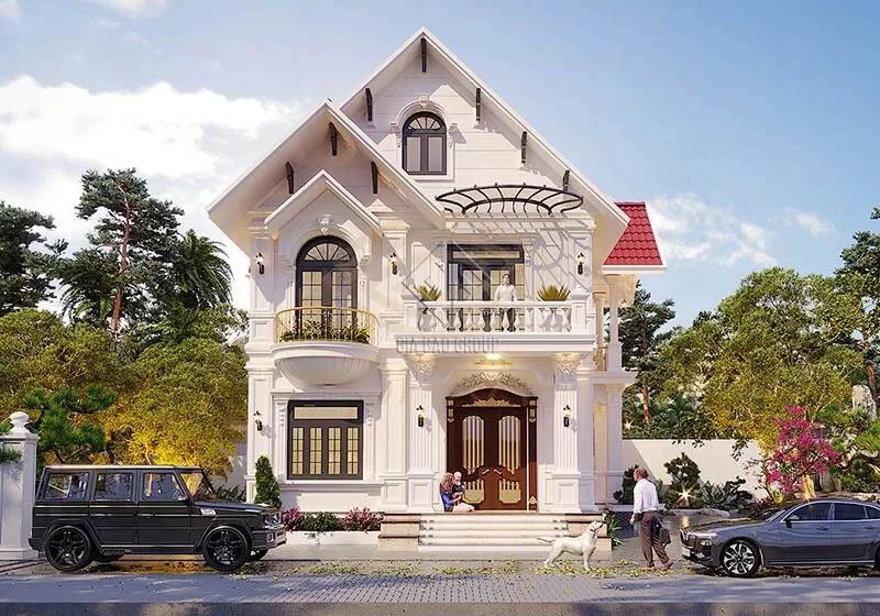 Mái Thái kết hợp với nhà phố 2 tầng