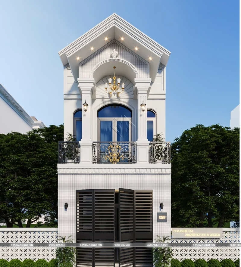 Mẫu thiết kế nhà 2 tầng tân cổ điển