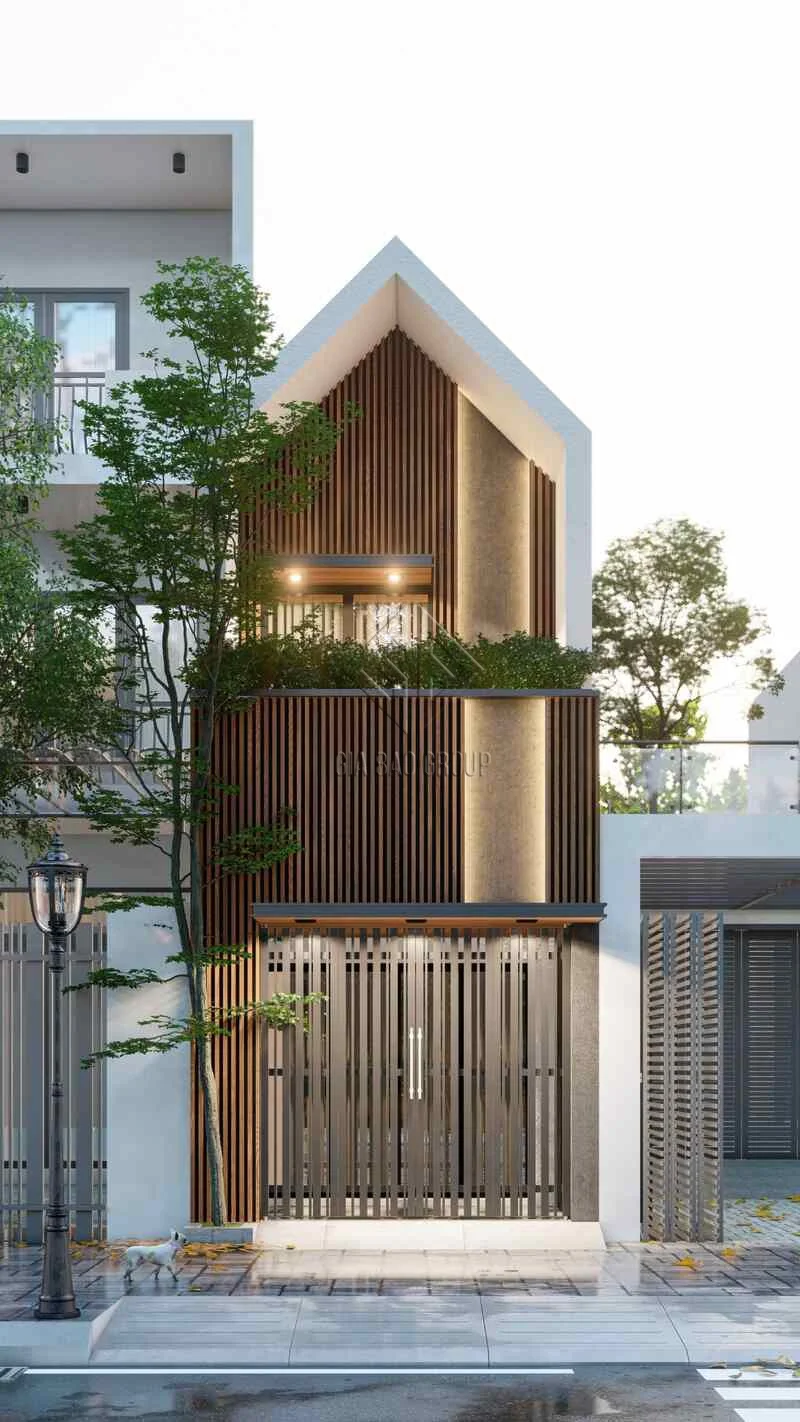 Mẫu nhà phố 2 tầng do Gia Bảo Group lên ý tưởng thiết kế 