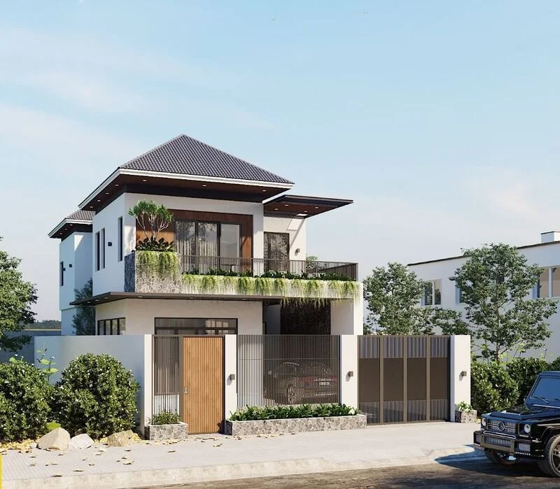 Hệ mái Nhật ấn tượng với phong cách hiện đại