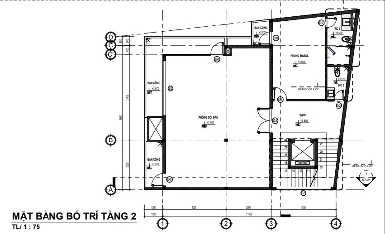 Phối cảnh mặt bằng tầng 2