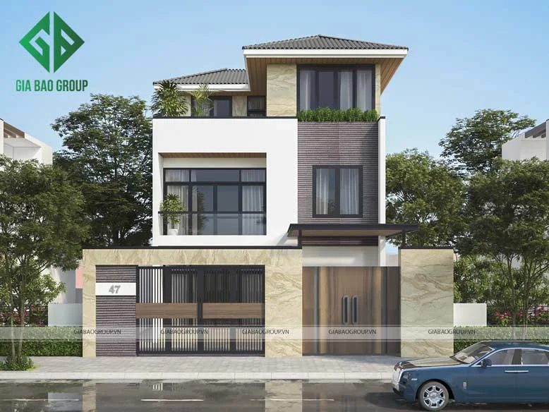 Nhà phố mái ngói mang tính thẩm mỹ cao
