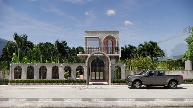 Mặt tiền sử dụng họa tiết vòm làm chủ đạo