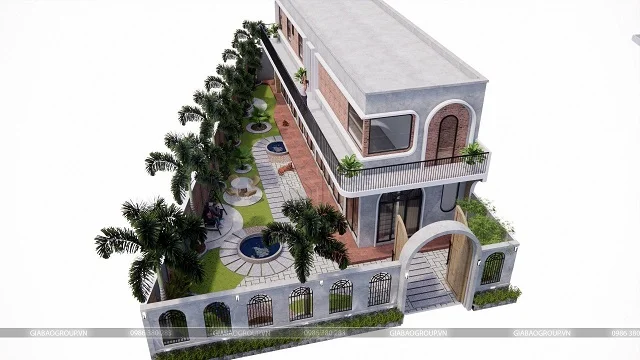 Phần nhà ở được bố trí ở vị trí hợp lý