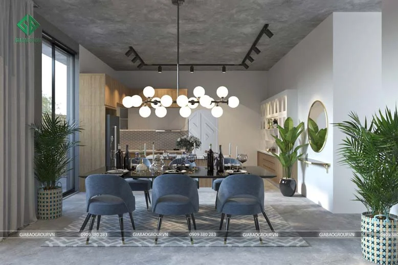Thiết kế bàn ăn trang nhã, tinh tế