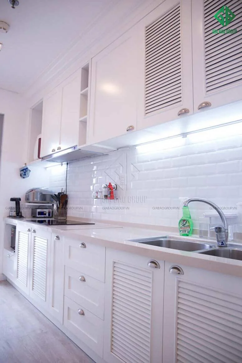 Thiết kế nội thất căn hộ 2 phòng ngủ cho phòng bếp tinh tế