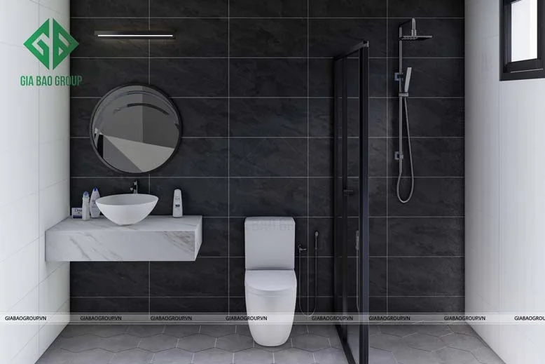 Phòng vệ sinh được bố trí hợp lý, tiện nghi