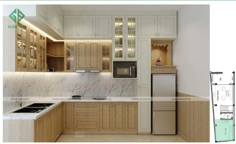 Nội thất nhà phố đẹp - phòng bếp