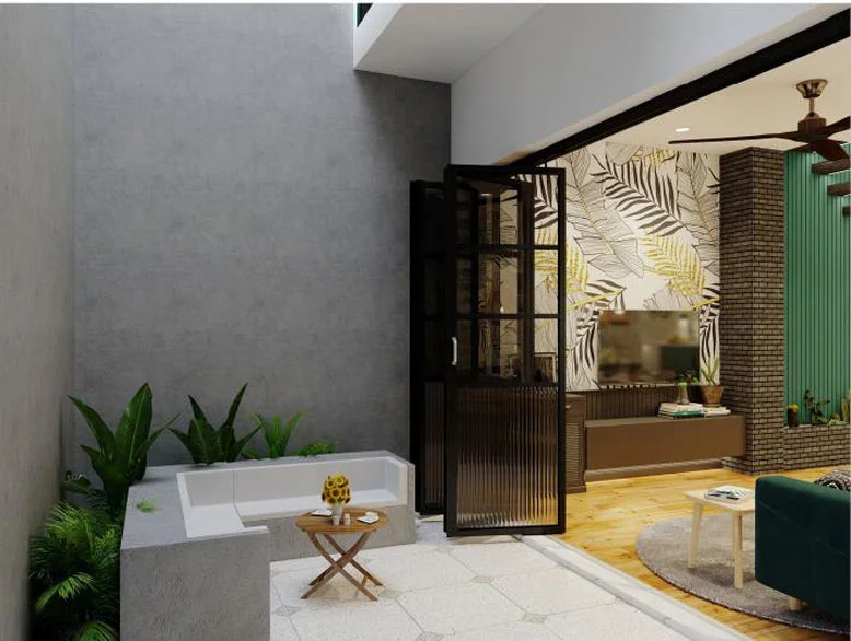 Phối cảnh nội thất 3D với phong cách Tropical style