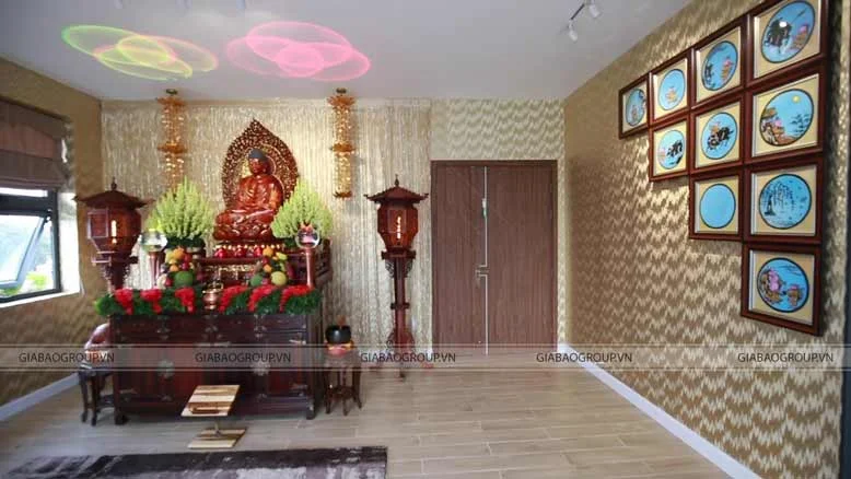 Phòng thờ của nhà phố đẹp 3 tầng