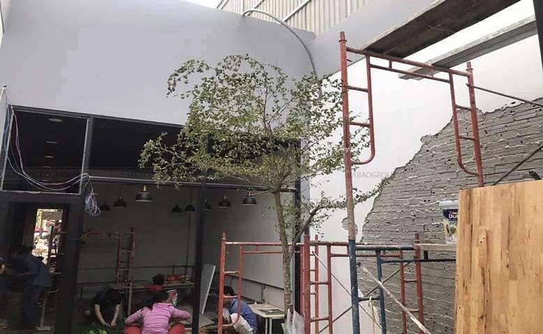 Hình ảnh thi công thiết kế tại quán trà sữa tại quận Thủ Đức